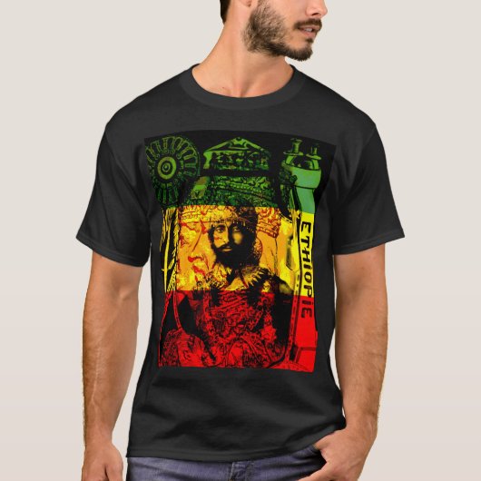 Haile Selassie Natural Mystic Emperor T-Shirt (Voorkant)