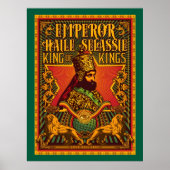Haile Selassie Postcard Jah Rastafari Metal Print (Voorkant)