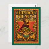 Haile Selassie Postcard Jah Rastafari Metal Print Briefkaart (Voorkant / Achterkant)