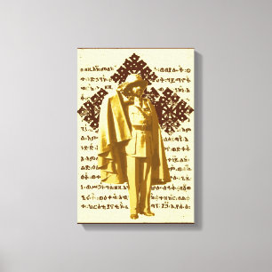 Haile Selassie Rasta Reggae Ethiopia Jamaica Canvas Afdruk