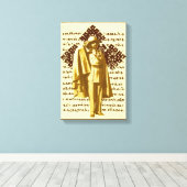 Haile Selassie Rasta Reggae Ethiopia Jamaica Canvas Afdruk (Insitu (Houten vloer))