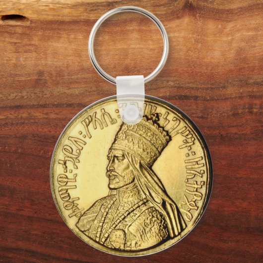 Haile Selassie Rasta Sleutelhanger (Voorkant)