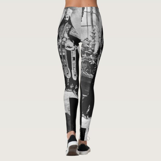 Haile Selassie - Rastafara - Power Yoga Leggings (Achterkant)