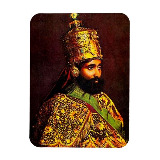 Haile Selassie - Rastafara - Reggae Rasta Magnet Magneet (Verticaal)