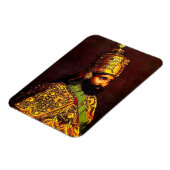Haile Selassie - Rastafara - Reggae Rasta Magnet Magneet (Linkerzijde)