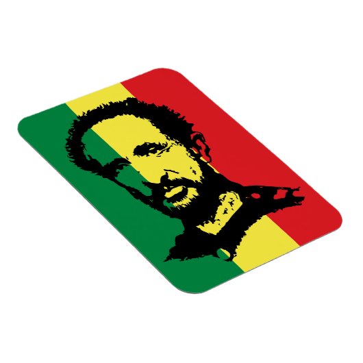 Haile Selassie - Rastafara - Reggae Rasta Magnet Magneet (Rechterzijde)