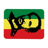 Haile Selassie - Rastafara - Reggae Rasta Magnet Magneet (Horizontaal)