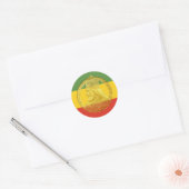Haile Selassie Rood Goud Groene Sticker (Envelop)