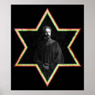 Haile Selassie Star van David Poster