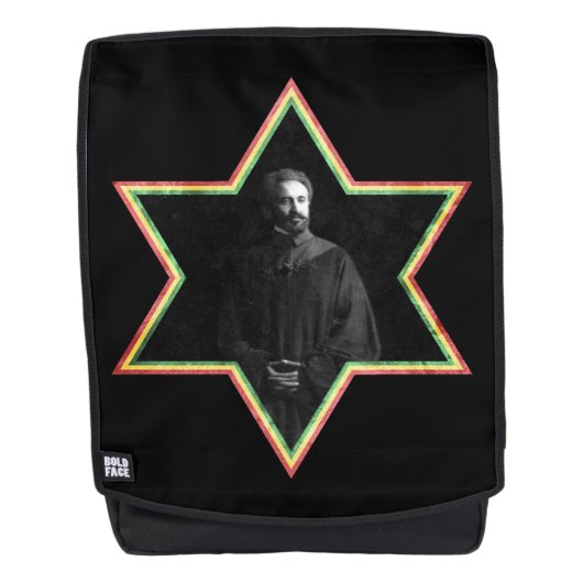 Haile Selassie Star van David Rugtassen (Voorkant)