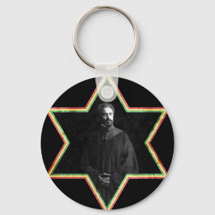 Haile Selassie Star van David Sleutelhanger