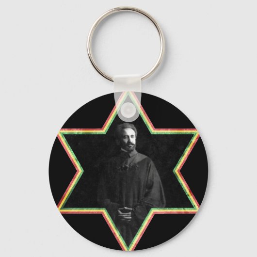 Haile Selassie Star van David Sleutelhanger (Voorkant)