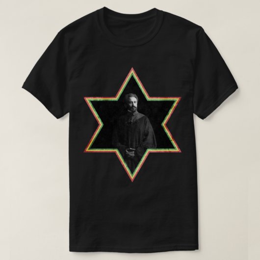Haile Selassie Star van David T-shirt (Design voorkant)