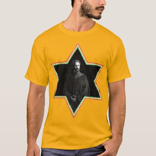 Haile Selassie Star van David T-shirt (Voorkant)