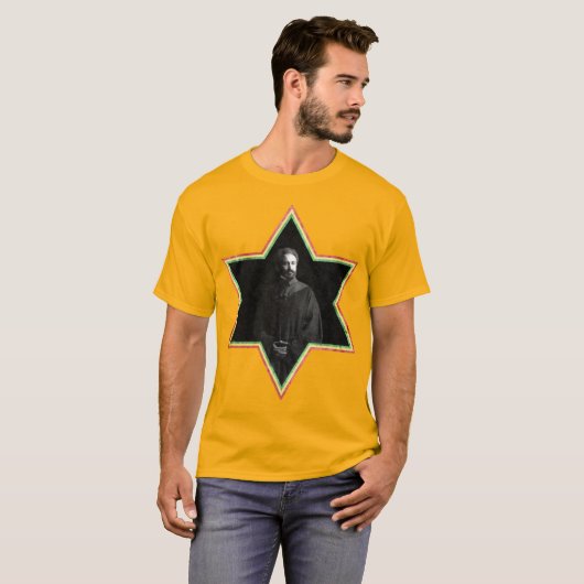 Haile Selassie Star van David T-shirt (Voorkant volledig)