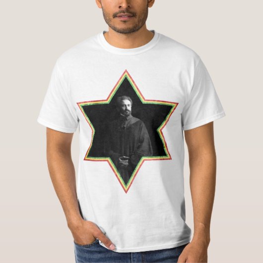 Haile Selassie Star van David T-shirt (Voorkant)