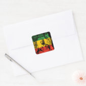 Haile Selassie Sticker Red Gold Green Rasta (Envelop)
