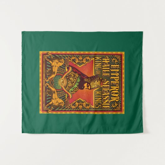 Haile Selassie Wall Art Jah Rastafari Reggae Roots Wandkleed (Voorkant (horizontaal))