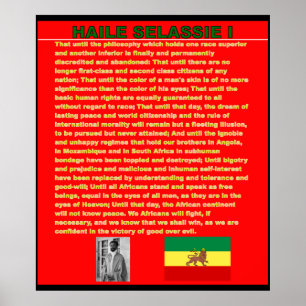 Haile Selassie War Speech to UN Canvas Poster