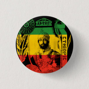 Haile Selassie Zijn KeizerButtonnen van de Ronde Button 3,2 Cm