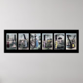 HAILEY Alphabet Letter Name Art Poster (Voorkant)