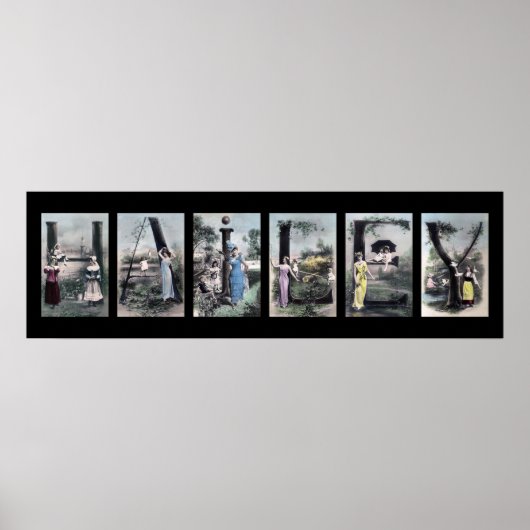 HAILEY Alphabet Letter Name Art Poster (Voorkant)