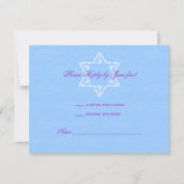Hailey Bat Mitzvah Uitnodiging met Damask RSVP (Voorkant)