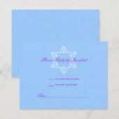 Hailey Bat Mitzvah Uitnodiging met Damask RSVP (Voorkant / Achterkant)