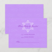 Hailey Bat Mitzvah Uitnodiging met Damask RSVP (Voorkant / Achterkant)