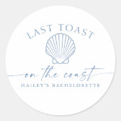 HAILEY laatste toast op de kust bachelorette Ronde Sticker (Voorkant)