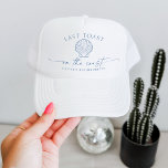 HAILEY Laatste Toast Op De Kust Strand Bachelorett Trucker Pet<br><div class="desc">Het HAILEY-Collectie heeft een stoffige blauwe kleur met schattige strandthema's en boho-lettertypen.</div>