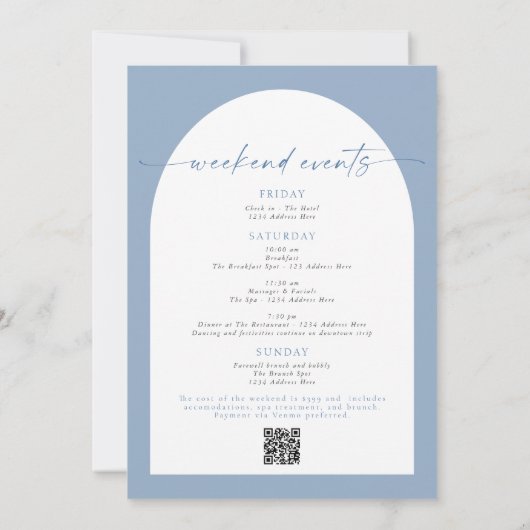 HAILEY Last Toast On the Coast Beach Bachelorette Kaart (Achterkant)