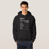 Hailey Nutritional Facts Serving Size Calories Hoodie (Voorkant volledig)