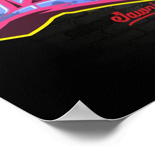 Hailey op graffiti poster (Hoek)