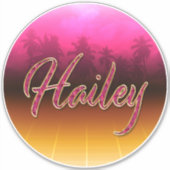 Hailey Vorname Name golden pink Aufkleber Sticker (Voorkant)
