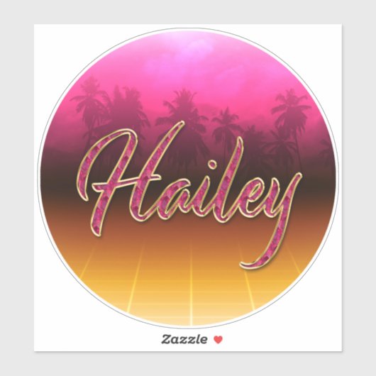 Hailey Vorname Name golden pink Aufkleber Sticker (Vel)