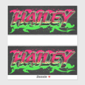 Hailey Vorname Name Graffiti Aufkleber Sticker (Vel)