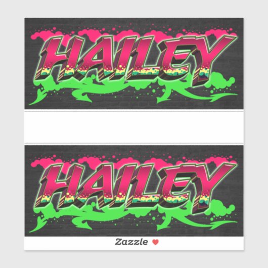 Hailey Vorname Name Graffiti Aufkleber Sticker (Vel)