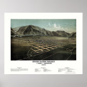 Hailey - Wood River, ID Panoramic Map - 1884 Poster (Voorkant)