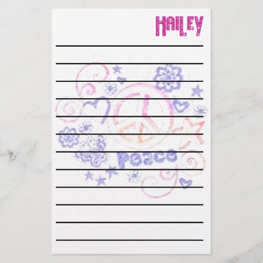 Hailey's Peace Briefpapier (Voorkant)
