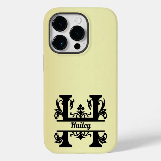 Hailey's Split Monogram Hoesje-Mate iPhone Case (Achterkant)