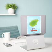 Hainan China-kaart Sticker (Laptop op bureau)