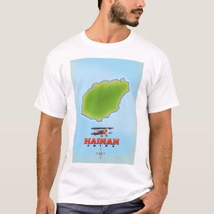 Hainan China-kaart T-shirt
