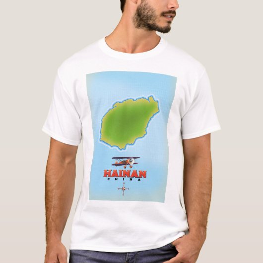 Hainan China kaart T-shirt (Voorkant)