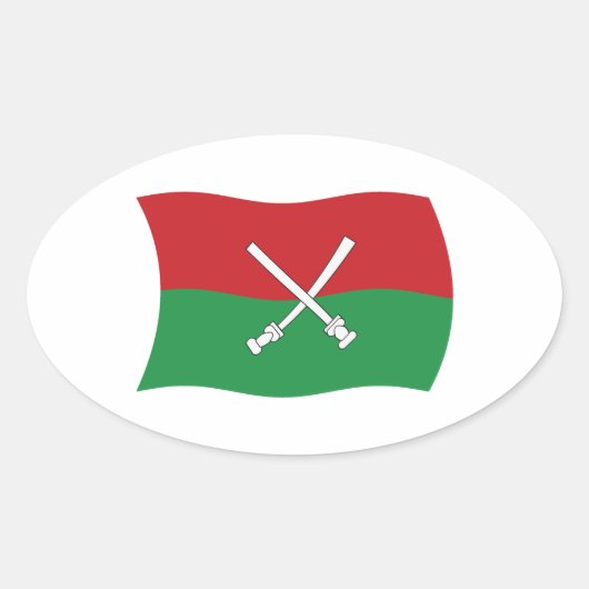 Hainan Li & Miao-vlagsticker Ovale Sticker (Voorkant)