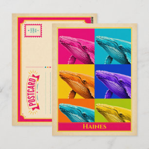 Haines Ansichtkaart Alaska Walvis Vintage Briefkaart