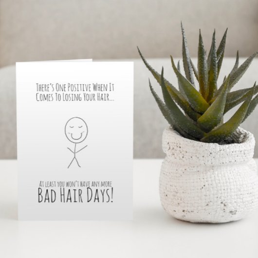 Hair After Chemo Funny Card Kaart