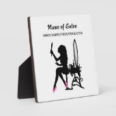 Hair and Beauty Salon Pink and Black Girly Girl Fotoplaat (Voorkant)