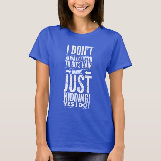 Hair Bands Funny T-Shirt van 80 (Voorkant)