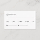 Hair Barber schoonheidsspecialistenkaarten Visitekaartje (Achterkant)